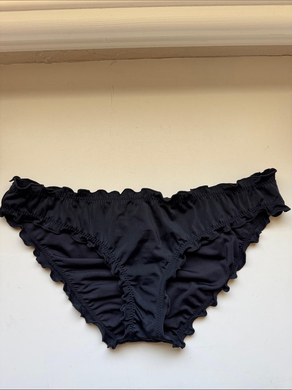 Black Ruffled Bikini Bottoms